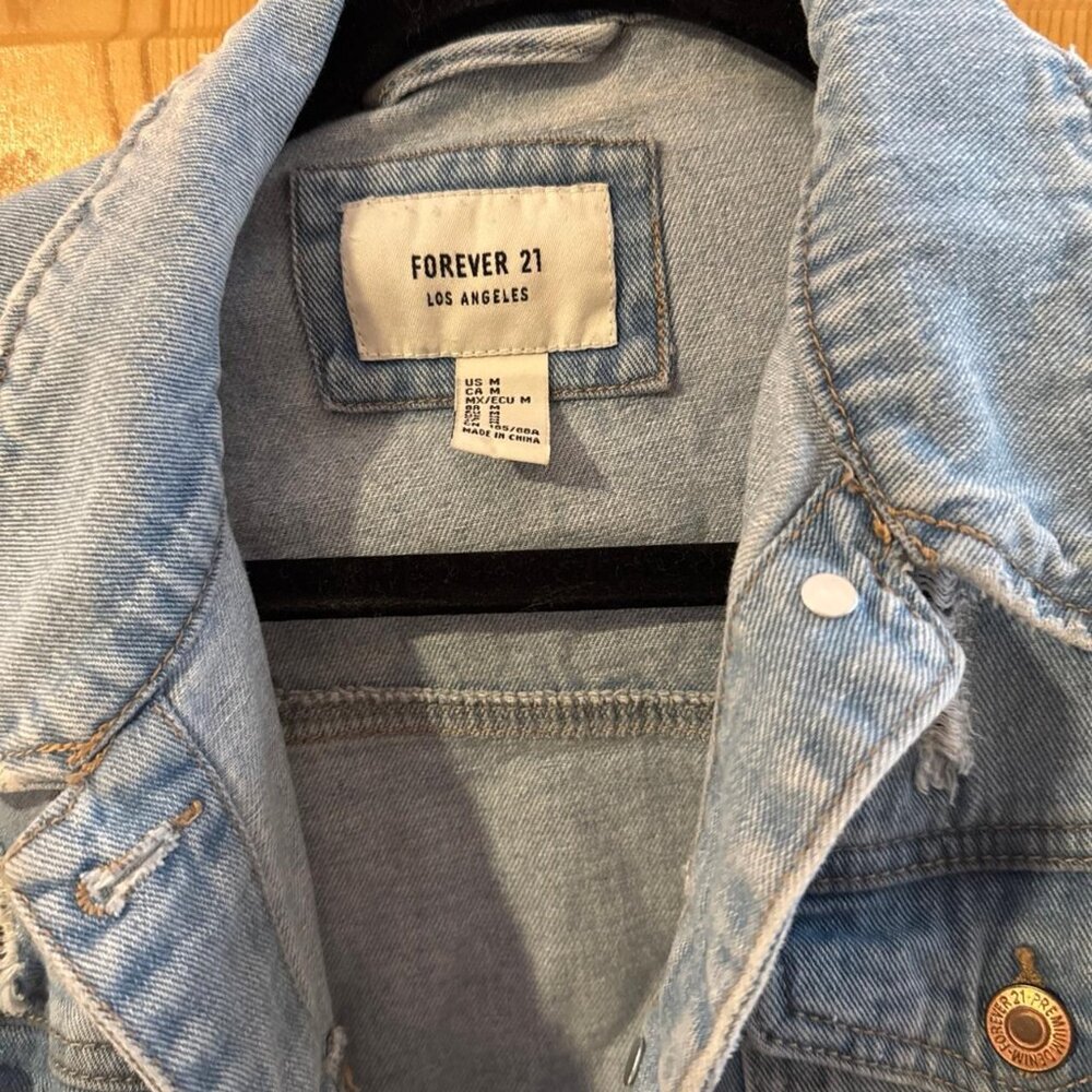 Forever 21 Distressed Jean Jacket